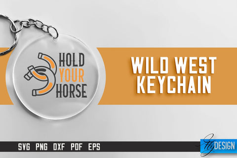 Cowboy & Wild West SVG | Keychain SVG | Cowboy Keychain Design SVG Fly Design 