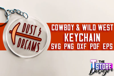 Cowboy & Wild West SVG | Keychain SVG | Cowboy Keychain Design SVG The T Store Design 