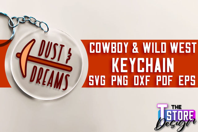 Cowboy & Wild West SVG | Keychain SVG | Cowboy Keychain Design SVG The T Store Design 