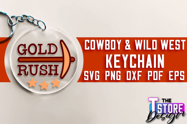 Cowboy & Wild West SVG | Keychain SVG | Cowboy Keychain Design SVG The T Store Design 