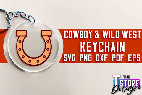 Cowboy & Wild West SVG | Keychain SVG | Cowboy Keychain Design SVG The T Store Design 