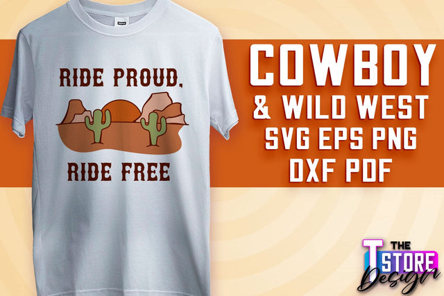 Cowboy & Wild West SVG | Western SVG Design | Cowboy T-Shirt Design SVG The T Store Design 