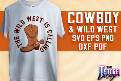 Cowboy & Wild West SVG | Western SVG Design | Cowboy T-Shirt Design SVG The T Store Design 