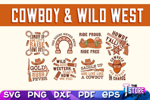 Cowboy & Wild West SVG | Western SVG Design | Cowboy T-Shirt Design v.1 SVG The T Store Design 