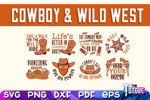 Cowboy & Wild West SVG | Western SVG Design | Cowboy T-Shirt Design v.1 SVG The T Store Design 