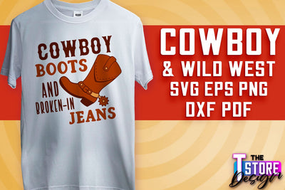 Cowboy & Wild West SVG | Western SVG Design | Cowboy T-Shirt Design v.2 SVG The T Store Design 