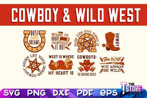 Cowboy & Wild West SVG | Western SVG Design | Cowboy T-Shirt Design v.2 SVG The T Store Design 