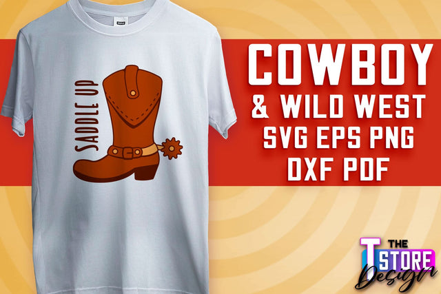 Cowboy & Wild West SVG | Western SVG Design | Cowboy T-Shirt Design v.2 SVG The T Store Design 
