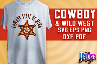 Cowboy & Wild West SVG | Western SVG Design | Cowboy T-Shirt Design v.2 SVG The T Store Design 