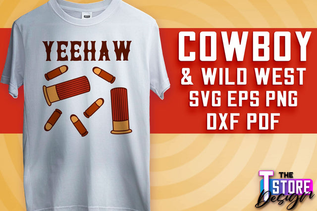 Cowboy & Wild West SVG | Western SVG Design | Cowboy T-Shirt Design v.2 SVG The T Store Design 