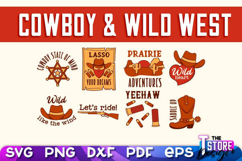Cowboy & Wild West SVG | Western SVG Design | Cowboy T-Shirt Design v.2 SVG The T Store Design 