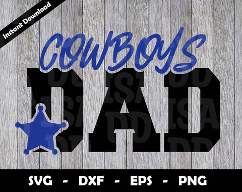 Cowboys Dad SVG Cut File, Cowboys logo SVG Design, Cowboys Dad Football, T-Shirt Sublimation Design Png SVG Arthur Arellano 