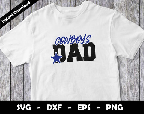Cowboys Dad SVG Cut File, Cowboys logo SVG Design, Cowboys Dad Football, T-Shirt Sublimation Design Png SVG Arthur Arellano 