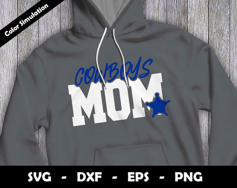 Cowboys Mom SVG Cut File, Cowboys logo SVG Design, Cowboys Mom Football, T-Shirt Sublimation Design Png SVG Arthur Arellano 