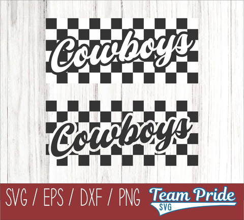 Cowboys Retro Team Design SVG Digital Download Printable - SVG, EPS, DXF, PNG SVG Team Pride SVG 