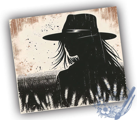 Cowgirl 20oz Skinny Tumbler, Country Western Tumbler Png, Straight & Tapered Tumbler Wrap, Instant Digital Download Sublimation ToriDesigns 