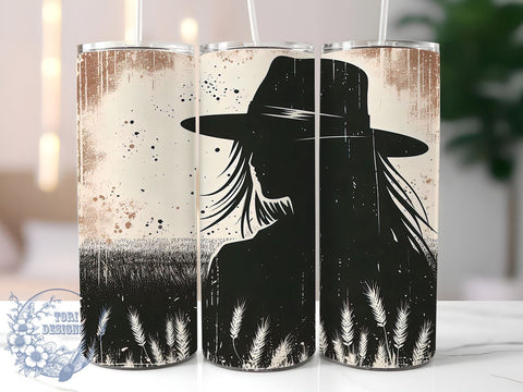 Cowgirl 20oz Skinny Tumbler, Country Western Tumbler Png, Straight & Tapered Tumbler Wrap, Instant Digital Download Sublimation ToriDesigns 