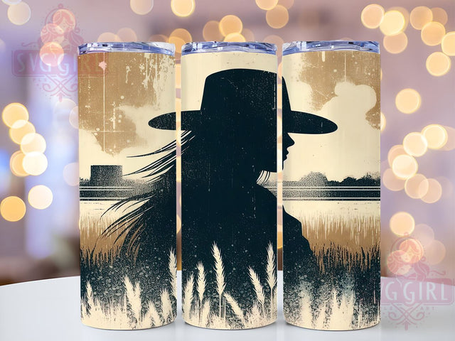 Cowgirl 20oz Tumbler Wrap Sublimation Design, Straight Tapered Tumbler Wrap, Country Western Tumbler Png, Instant Digital Download Sublimation SvggirlplusArt 