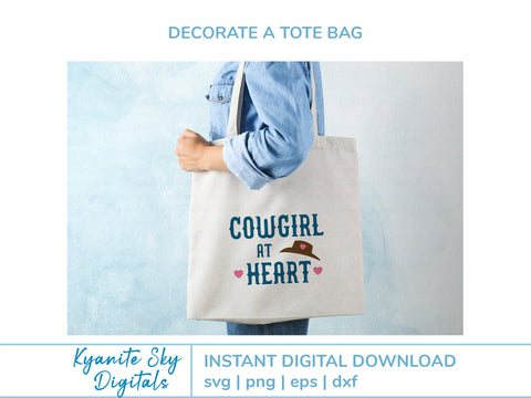 Cowgirl at Heart quote SVG western hat cut file SVG Kyanite Sky Digitals 