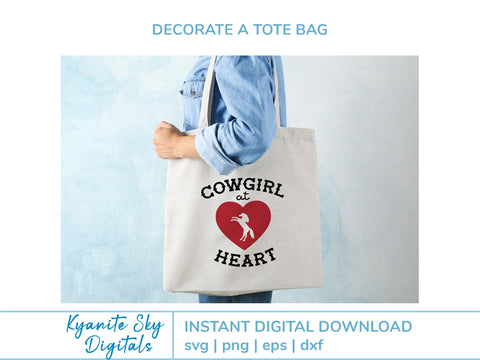 Cowgirl at Heart SVG western ranch girl quote with horse SVG Kyanite Sky Digitals 