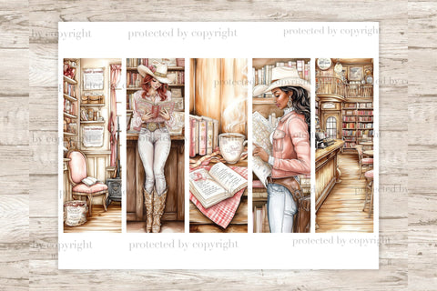 Cowgirl Bookmarks Printable | Wild West Fantasy Designs SVG GlamArtZhanna 