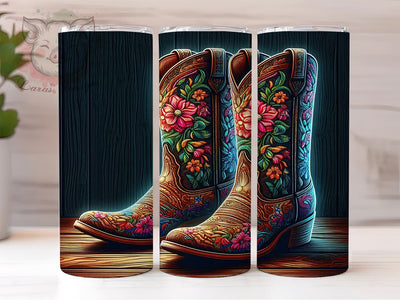 Cowgirl Boots 20 oz Skinny Tumbler Sublimation Design, Straight & Tapered Tumbler Png, Country Lover Tumbler Png, Digital Download PNG Sublimation Lara' s Designs 