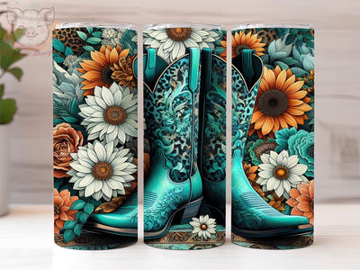 Cowgirl Boots 20oz Tumbler Png, Straight & Tapered Tumbler Png, Country Girl Tumbler Png, Digital Download PNG Sublimation Lara' s Designs 