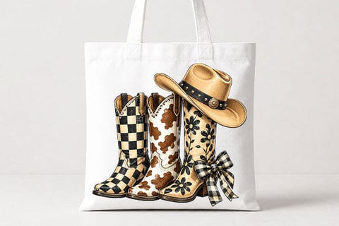 Cowgirl Boots and Cowboy Hat PNG | Western Sublimation PNG SVG BillahCrafts 