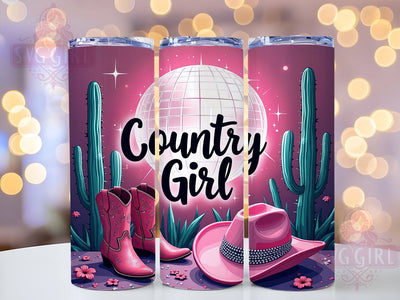 Cowgirl Boots, Country Girl, 20oz Tumbler, Sublimation Design, Western Decor, Rustic Gift, Country Style Drinkware Sublimation SvggirlplusArt 
