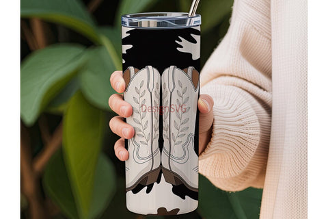 Cowgirl Boots Tumbler Wrap Sublimation DesignSVG 