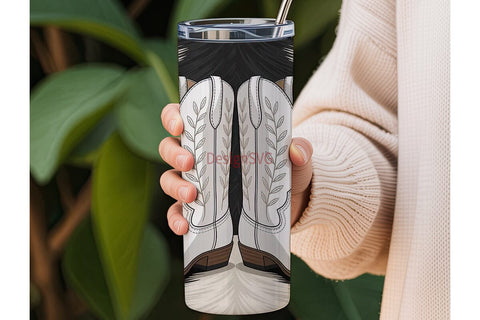 Cowgirl Boots Tumbler Wrap Sublimation DesignSVG 
