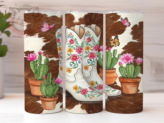 Cowgirl Boots Western 20oz Tumbler, Western Theme Mug, Rodeo Boots Cup, Country Girl Wrap, Rustic Western Design, Cowboy Boots Tumbler, Sublimation Tumbler Wrap Sublimation Lara' s Designs 