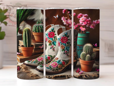Cowgirl Boots Western 20oz Tumbler, Western Theme Mug, Rodeo Boots Cup, Country Girl Wrap, Rustic Western Design, Cowboy Boots Tumbler, Sublimation Tumbler Wrap Sublimation Lara' s Designs 