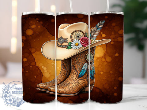 Cowgirl Boots Western Rustic Trendy Tumbler, Western Style Drinkware, 20oz Sublimation Wrap, Rustic Western Cup, Trendy Cowgirl Gift, Country Decor Tumbler, Fashionable Boot Drinkware Sublimation ToriDesigns 