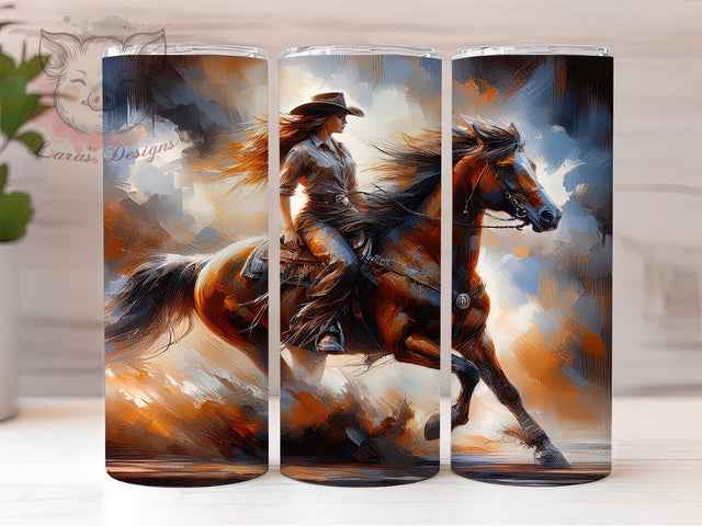 Cowgirl Bucking Horse 20oz Tumbler Wrap, Bucking Horse Design, Western Cowgirl Sublimation, Rustic Rodeo PNG, 20oz Tumbler Wrap, Frontier Lifestyle Sublimation, Country Western Theme Sublimation Lara' s Designs 
