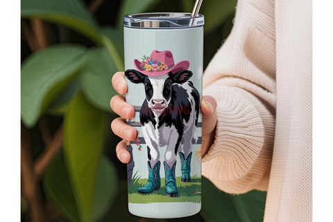 Cowgirl Calf 20oz Tumbler Wrap Sublimation DesignSVG 