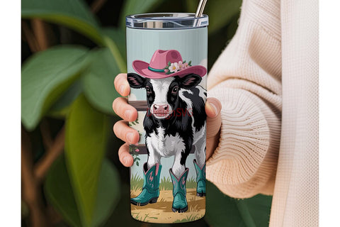Cowgirl Calf 20oz Tumbler Wrap Sublimation DesignSVG 