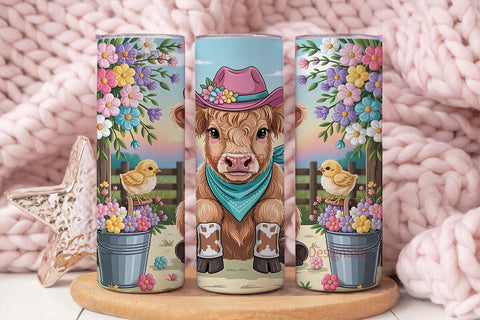Cowgirl Calf 20oz Tumbler Wrap Sublimation DesignSVG 