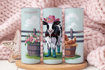 Cowgirl Calf 20oz Tumbler Wrap Sublimation DesignSVG 