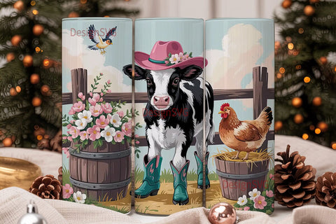 Cowgirl Calf 20oz Tumbler Wrap Sublimation DesignSVG 