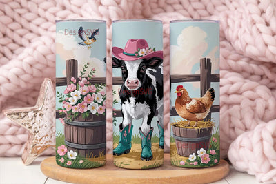 Cowgirl Calf 20oz Tumbler Wrap Sublimation DesignSVG 