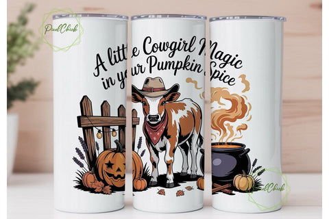 Cowgirl Calf Fall Magic 20oz Tumbler Sublimation PixelChick 