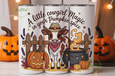 Cowgirl Calf Fall Magic 20oz Tumbler Sublimation PixelChick 