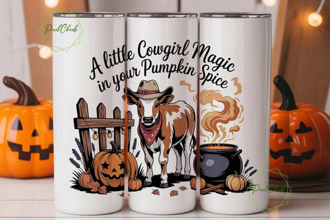 Cowgirl Calf Fall Magic 20oz Tumbler Sublimation PixelChick 