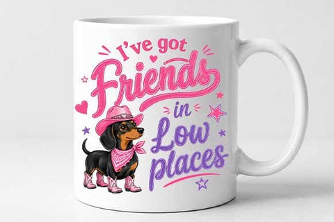 Cowgirl Dachshund Western Wiener Dog Sublimation PNG SVG BillahCrafts 