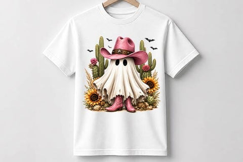 Cowgirl Ghost Halloween PNG, Western Sublimation Design SVG BillahCrafts 