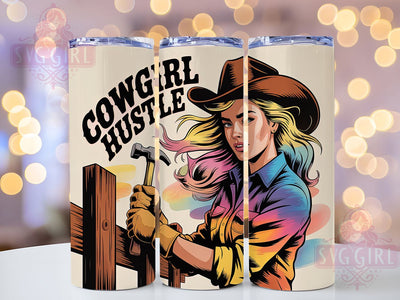 Cowgirl Hustle 20oz Tumbler, Cowgirl Hustle Quote, Western Style Wrap, 20oz Tumbler Wrap, Sublimation Design PNG, Rustic Cowgirl Gift, Country Girl Wrap Sublimation SvggirlplusArt 