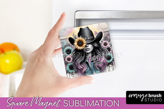 Cowgirl Magnet Sublimation - Inspirational Quote Magnet Sublimation OrangeBrushStudio 