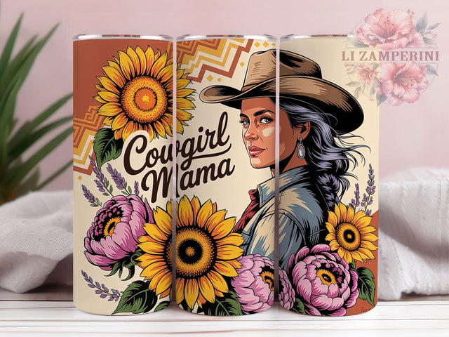 Cowgirl Mama 20oz Tumbler, Cowgirl Mama Quote, Western Cowgirl Wrap, Rustic Cowgirl Sublimation, 20oz Tumbler Wrap, Sublimation Design PNG, Country Western Gift Sublimation Li Zamperini 