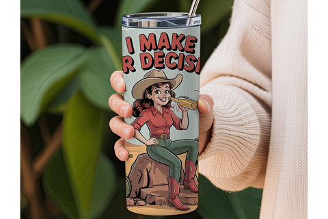 Cowgirl Pour Decisions 20oz Tumbler Wrap Sublimation DesignSVG 